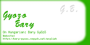 gyozo bary business card